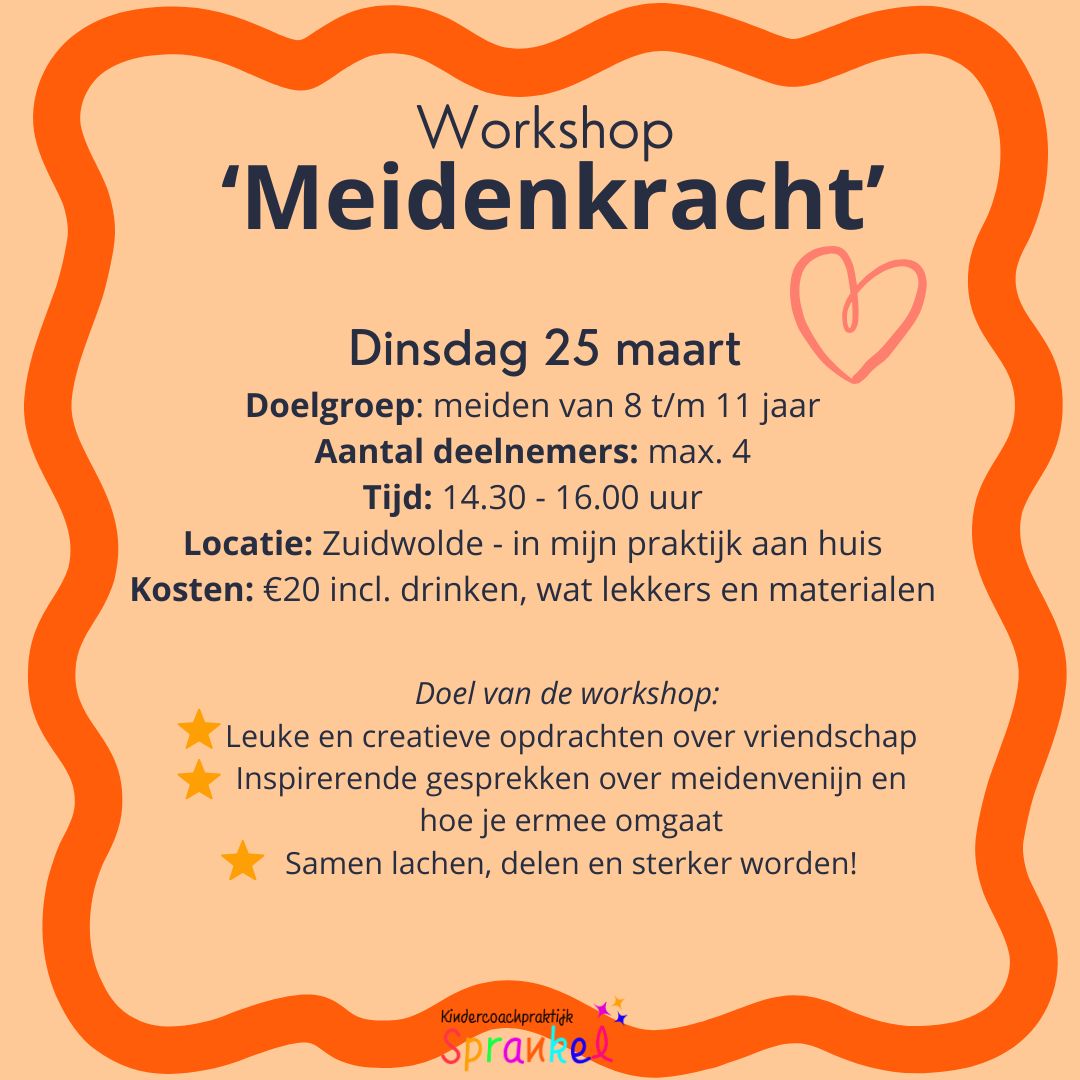 meidenkracht workshop kindercoachpraktijk sprankel